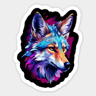 Vibrant Jackal Wild Dog Magnet