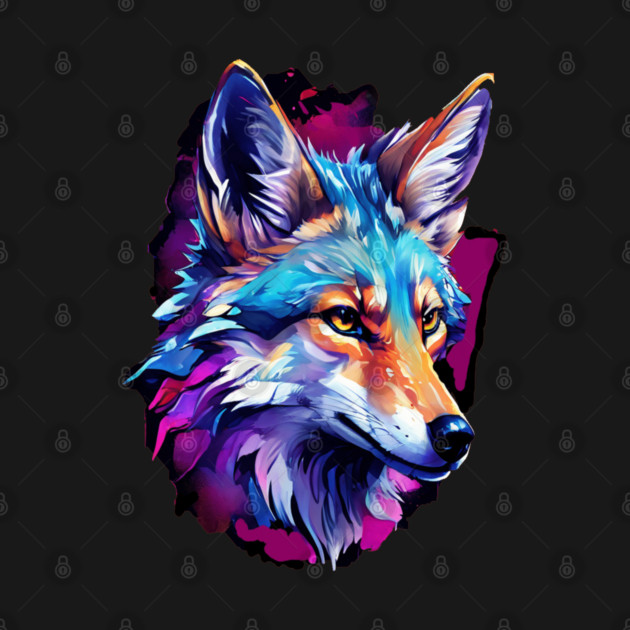 Vibrant Jackal Wild Dog by BirdsnStuff