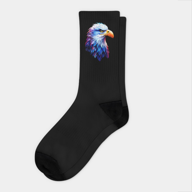 Portrait of a Bald Eagle Socks by BirdsnStuff