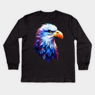 Portrait of a Bald Eagle Kids Long Sleeve T-Shirt