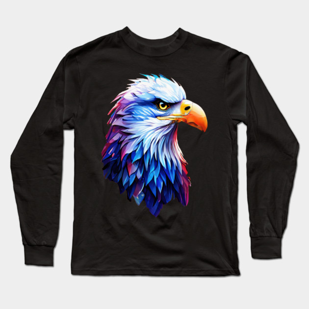 Portrait of a Bald Eagle Long Sleeve T-Shirt by BirdsnStuff