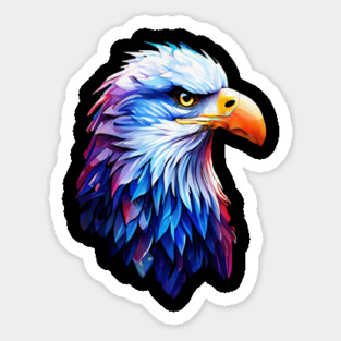 Portrait of a Bald Eagle Sticker
