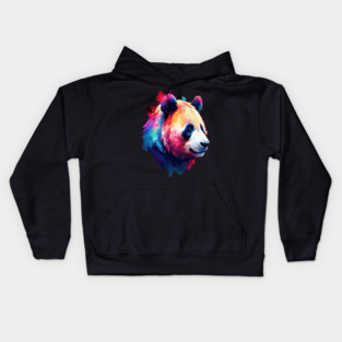 Painted Panda Bear Kids Hoodie