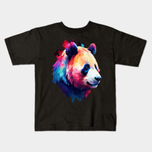 Painted Panda Bear Kids T-Shirt