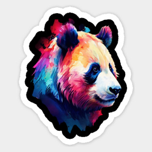 Painted Panda Bear Sticker
