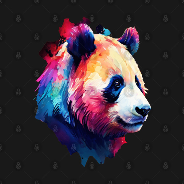 Painted Panda Bear by BirdsnStuff