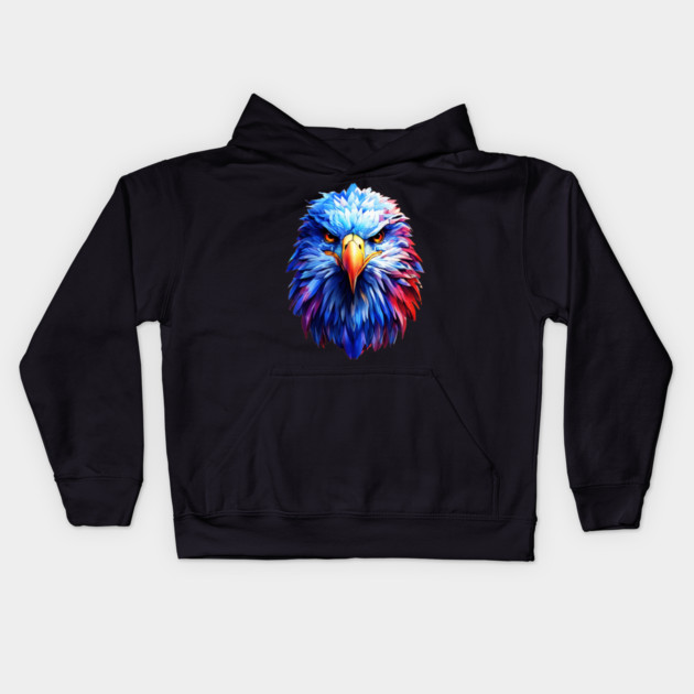 Portrait of a Bald Eagle Kids Hoodie by BirdsnStuff