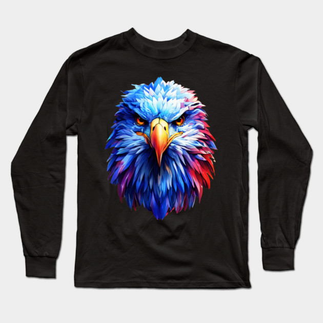 Portrait of a Bald Eagle Long Sleeve T-Shirt by BirdsnStuff