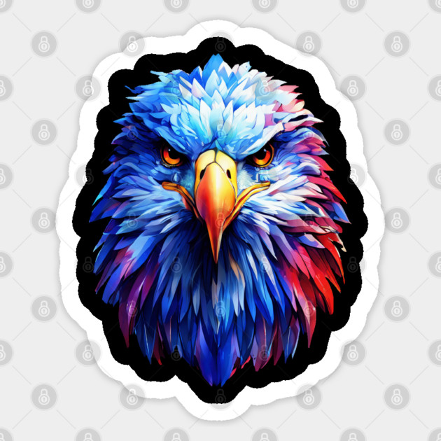 Portrait of a Bald Eagle Sticker by BirdsnStuff