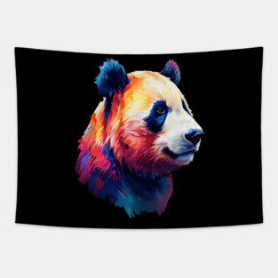 Painted Panda Bear Tapestry