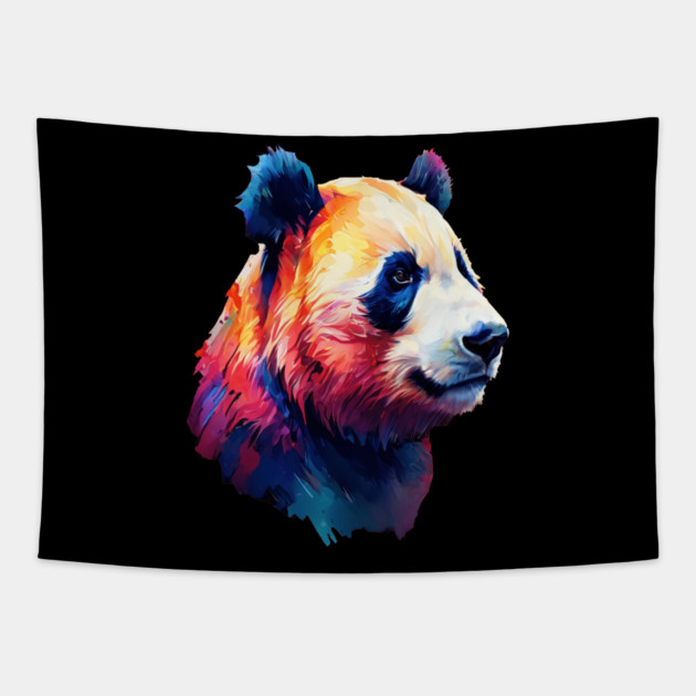 Painted Panda Bear Tapestry by BirdsnStuff