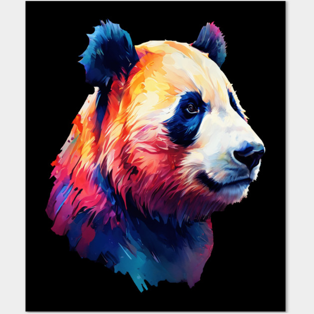 Painted Panda Bear Wall Art by BirdsnStuff