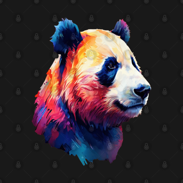 Painted Panda Bear by BirdsnStuff