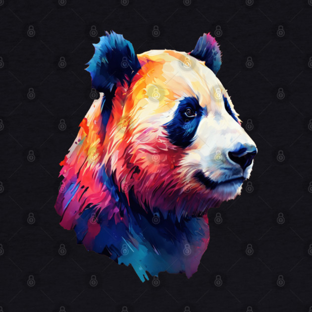 Painted Panda Bear by BirdsnStuff