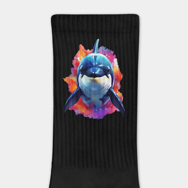 Vibrant Painted Killer Whale by BirdsnStuff