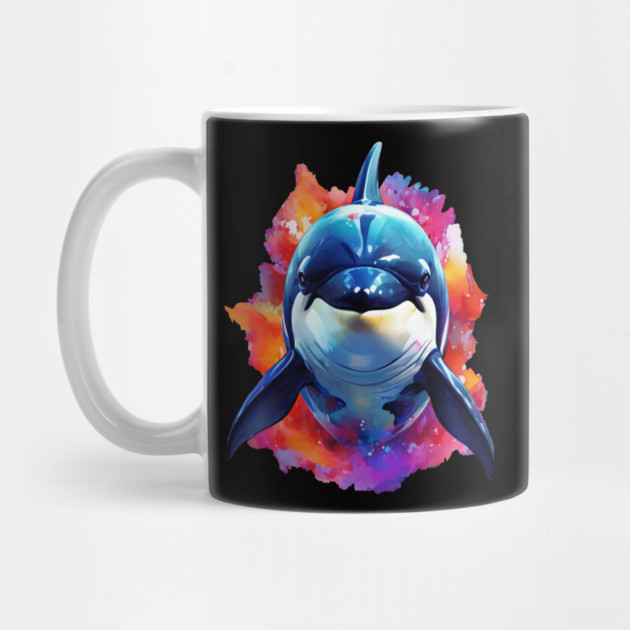 Vibrant Painted Killer Whale by BirdsnStuff