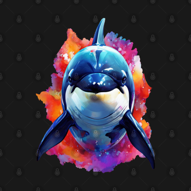 Vibrant Painted Killer Whale by BirdsnStuff