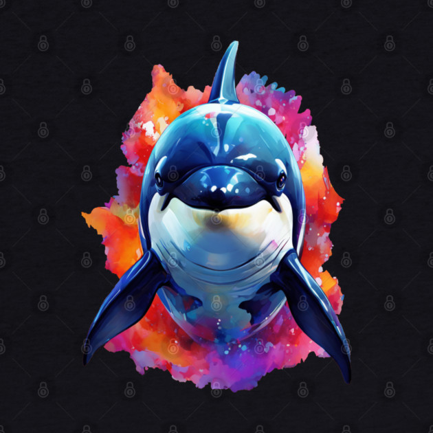 Vibrant Painted Killer Whale by BirdsnStuff