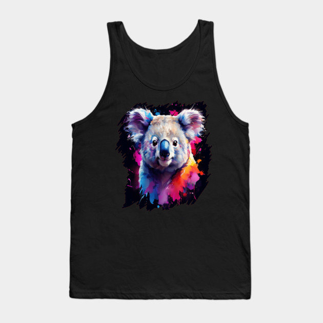 Cute Painted Kaola Bear Tank Top by BirdsnStuff