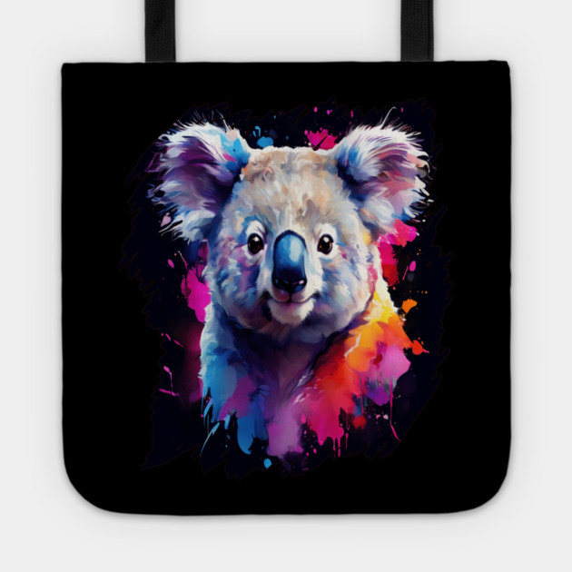 Cute Painted Kaola Bear Tote by BirdsnStuff