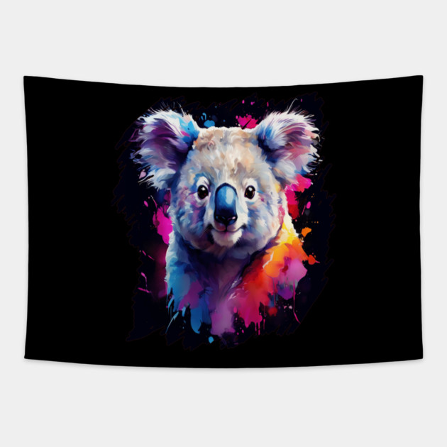Cute Painted Kaola Bear Tapestry by BirdsnStuff