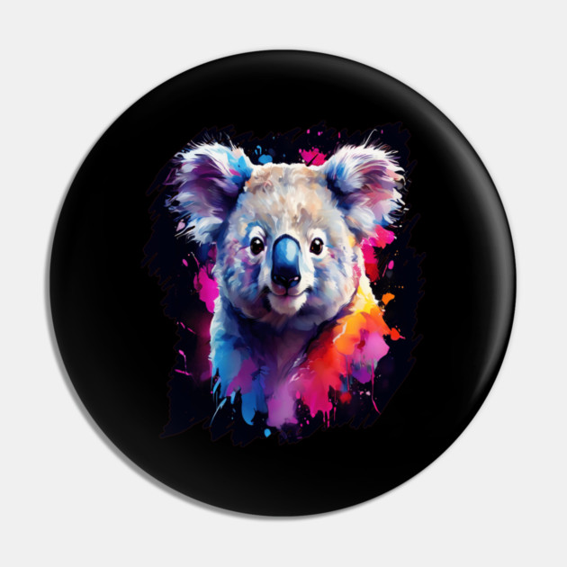 Cute Painted Kaola Bear Pin by BirdsnStuff