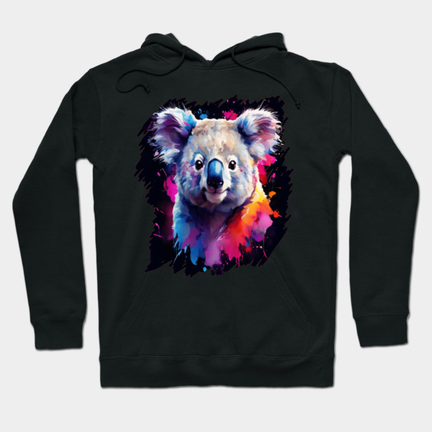 Cute Painted Kaola Bear Hoodie by BirdsnStuff