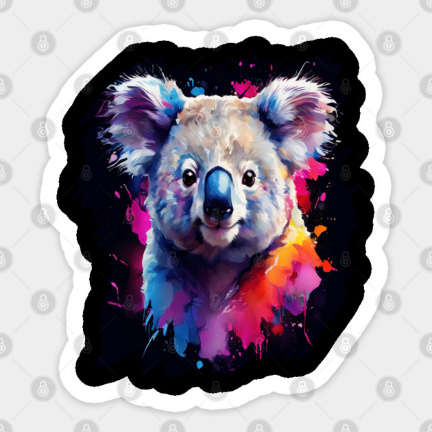 Cute Painted Kaola Bear Sticker by BirdsnStuff