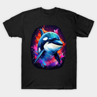 Vibrant Painted Killer Whale T-Shirt