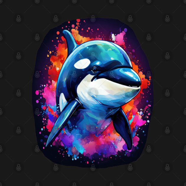 Vibrant Painted Killer Whale by BirdsnStuff