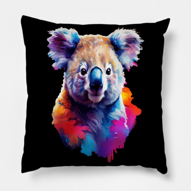Cute Painted Kaola Bear Pillow by BirdsnStuff