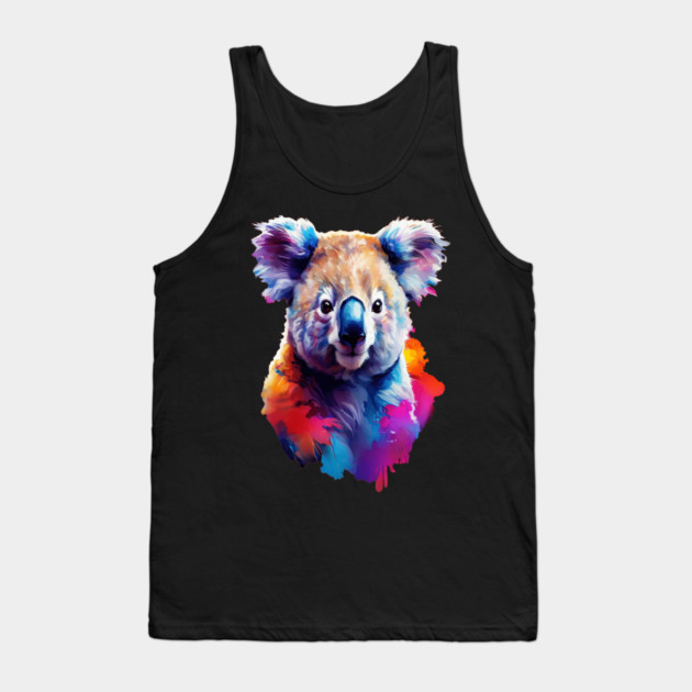 Cute Painted Kaola Bear Tank Top by BirdsnStuff