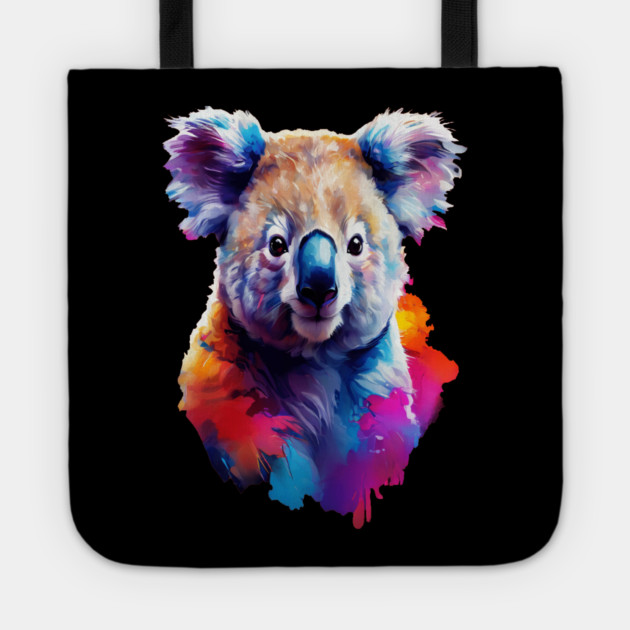 Cute Painted Kaola Bear Tote by BirdsnStuff