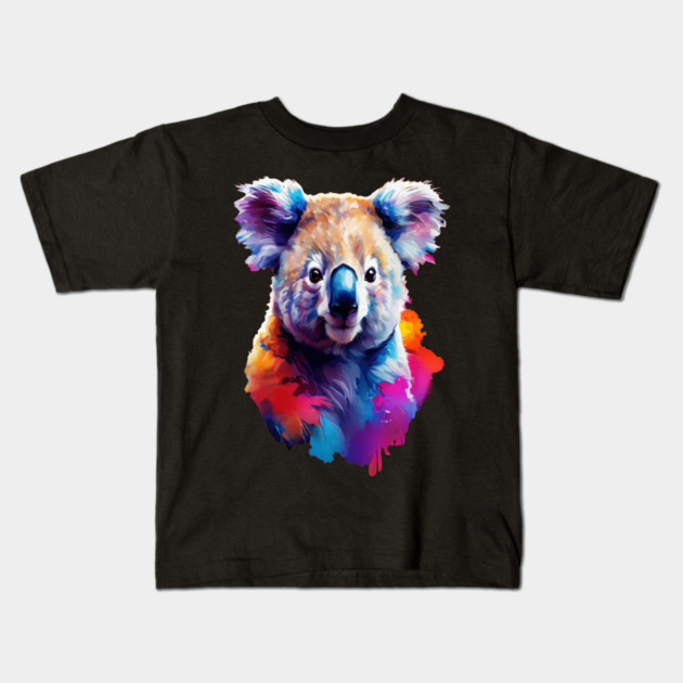 Cute Painted Kaola Bear Kids T-Shirt by BirdsnStuff