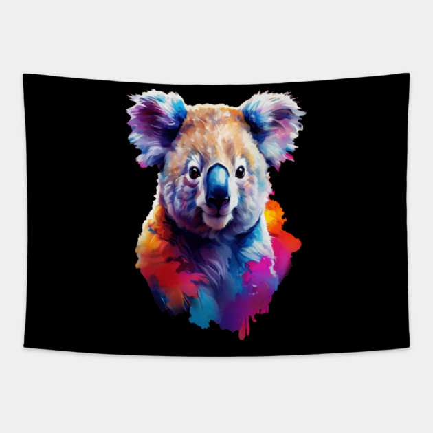 Cute Painted Kaola Bear Tapestry by BirdsnStuff