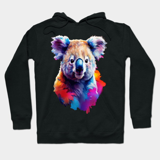 Cute Painted Kaola Bear Hoodie by BirdsnStuff