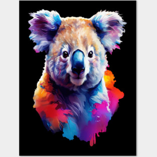 Cute Painted Kaola Bear Posters and Art