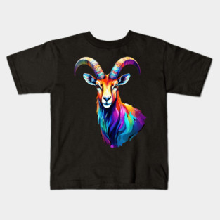 Watercolor Ibex Kids T-Shirt