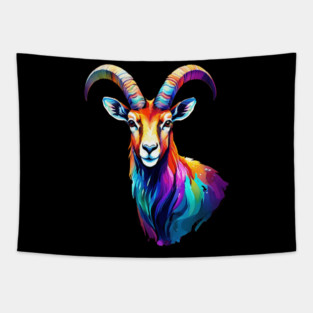 Watercolor Ibex Tapestry
