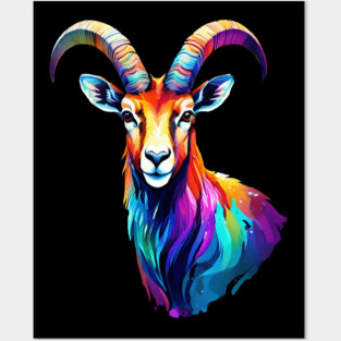 Watercolor Ibex Posters and Art