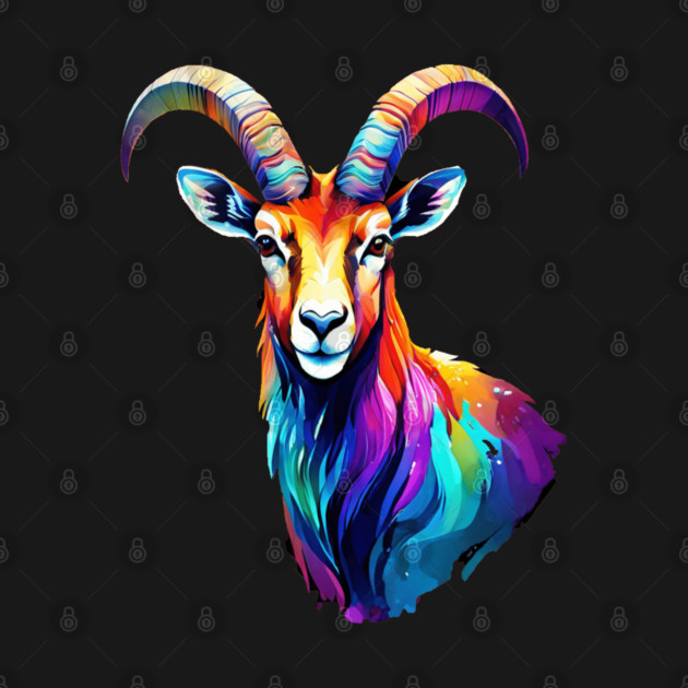 Watercolor Ibex by BirdsnStuff