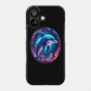 Dolphin in a bubble Phone Case