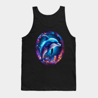 Dolphin in a bubble Tank Top