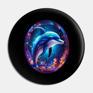 Dolphin in a bubble Pin
