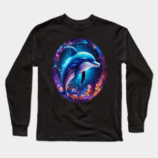 Dolphin in a bubble Long Sleeve T-Shirt