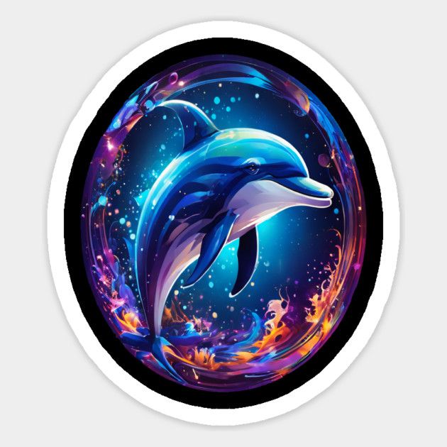 Dolphin in a bubble Magnet by BirdsnStuff