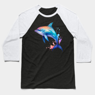 Splashin Dolphin Baseball T-Shirt