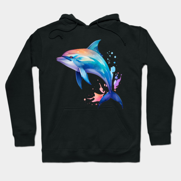 Splashin Dolphin Hoodie by BirdsnStuff