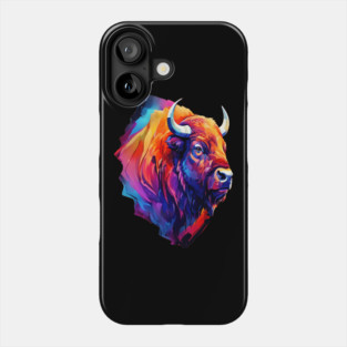 Painted Watercolor WIld Bison Phone Case