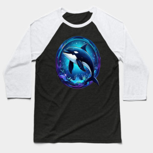 Cute Killer Whale In a Bubble Baseball T-Shirt